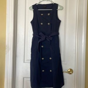 J.crew navy Aline trench dress with pockets
